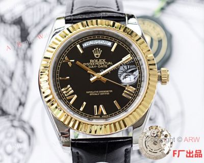 Rolex Day Date Replica  Watches 40mm Gold Fluted Bezel